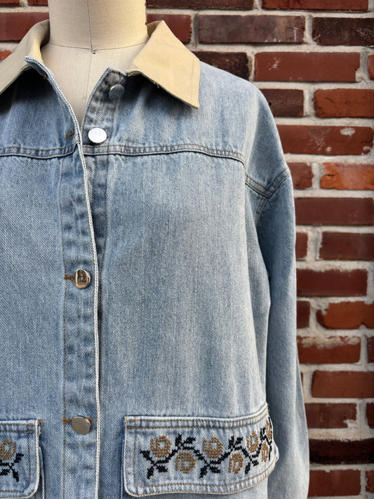 Orange Blossom Hand Tatreez Jacket