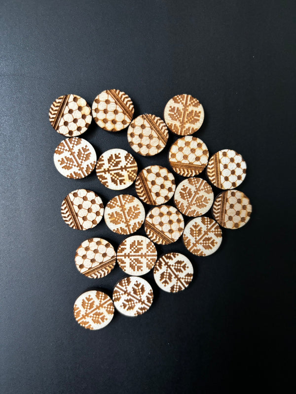 Wood Burnt Needle Minder x Mini Magnet