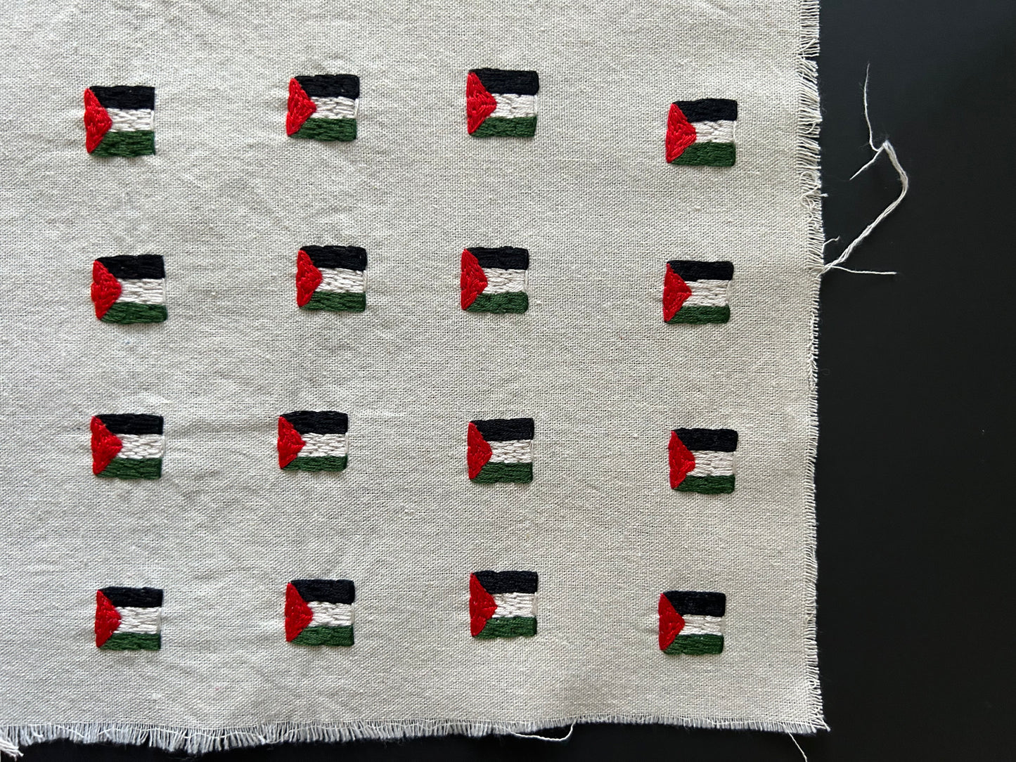 Hand Embroidered Mini Hoop Flag Keychains